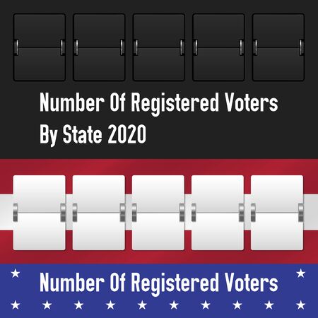 Mechanical counter. Number of registered voters by state. The US presidential election 2020....