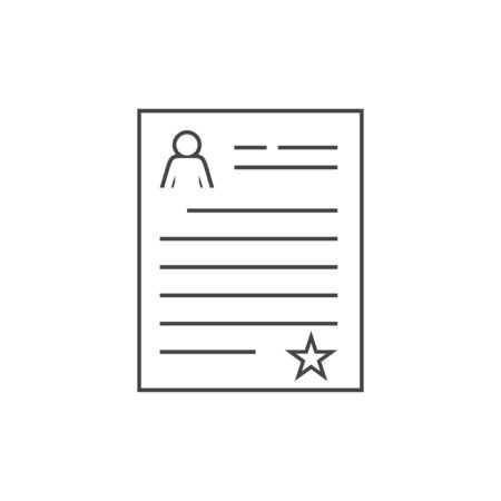 Female candidate profile vector line icon. The US presidential election 2020. American flag colors. Vector illustration.のイラスト素材