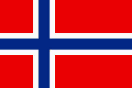 Flag of Norway. Norwegian national banner and patriotic symbol. Official colors. Flat vector illustration.のイラスト素材