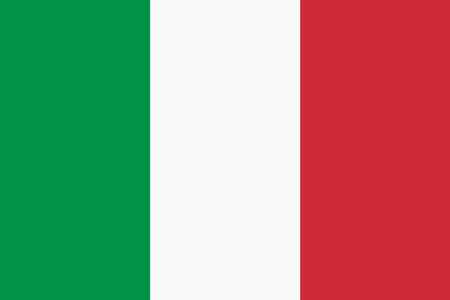 Flag of Italy. Italian national banner and patriotic symbol. Official colors. Flat vector illustration.のイラスト素材