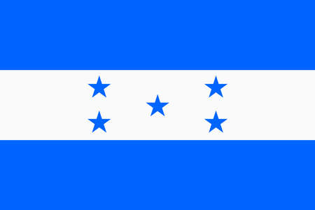 Flag of Honduras. Honduran national banner and patriotic symbol. Official colors. Flat vector illustration.のイラスト素材