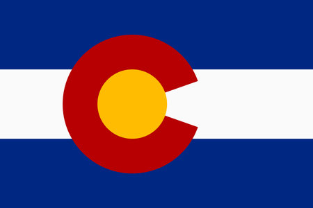 Flag of Colorado. Banner and patriotic symbol. Official colors. Flat vector illustration.のイラスト素材