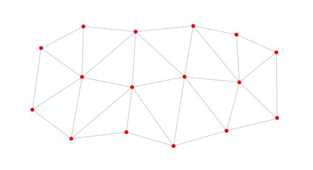 Social media concept. Social connections, connecting people net, social network. Pure template without people. Flat vector illustration isolated on white background.のイラスト素材