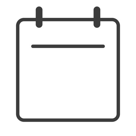 Calendar line icon. Empty sheet. Flat vector illustration isolated on white background.のイラスト素材