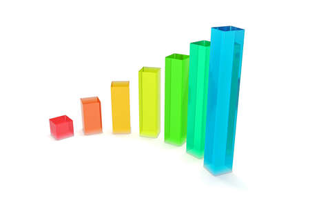 Bar 3D Illustration Profit or Company Benefits.の写真素材