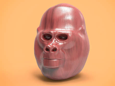 Wild Ape 3D illustration. Artistic Background design.の写真素材