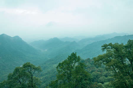 Natural scenery of Qingcheng Mountain in Chengdu, Sichuan, Chinaの写真素材