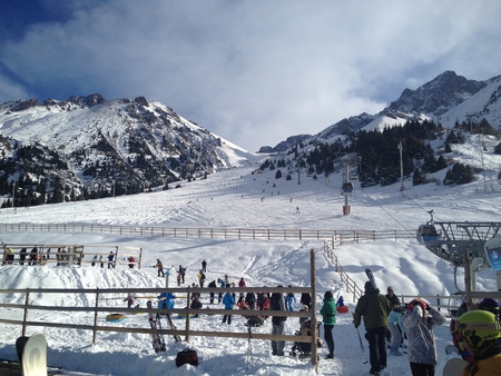 Shymbulak Ski Resort in the Almaty, Kazakhstanのeditorial素材