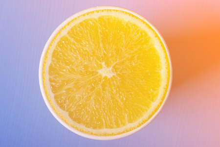 Orange in a cutの写真素材