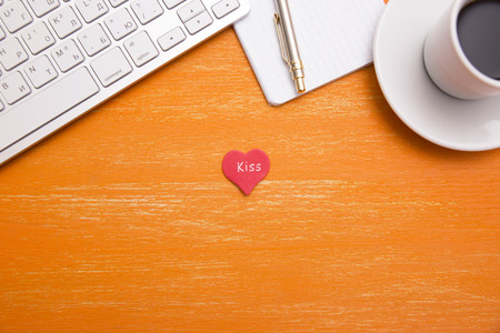 Stickers on clothespinsの写真素材