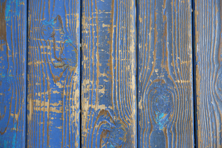 Old blue wooden backgroundの写真素材