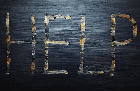 painted the word helpの写真素材