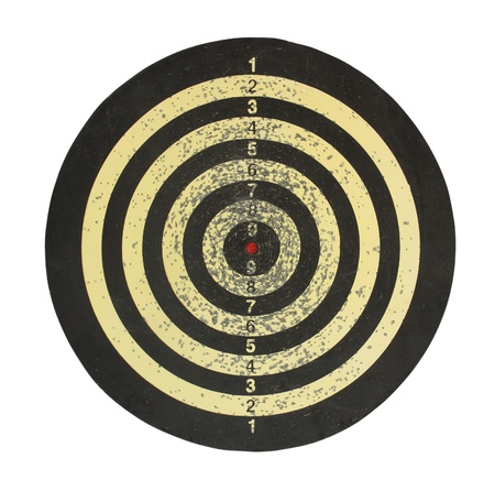Target for darts on a white background.の写真素材