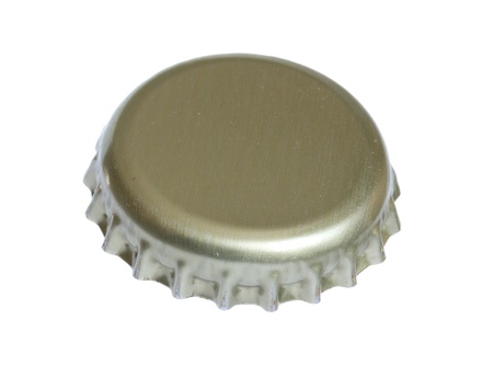 Beer stopper close up on a white background.の写真素材