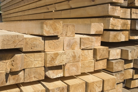 Background. Stack of wooden boards.の写真素材