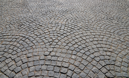 old cobblestone road close up.の写真素材