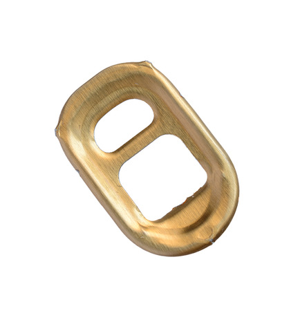 Ring-pull isolated on a white background.