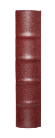Leather red book isolated on white backgroundの写真素材