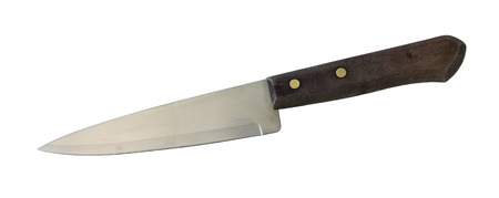 The kitchen knife isolated on a white background.