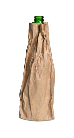 The bottle of alcoholic beer hidden in package isolated on a white background.の写真素材