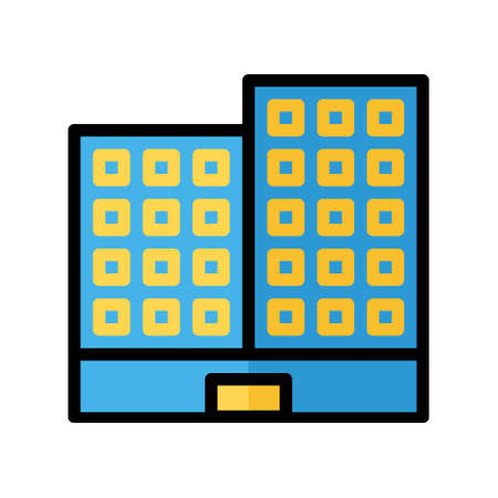 illustration vector icon building flat line style collection vector. More items by vector squad
 More items by vector squadのイラスト素材