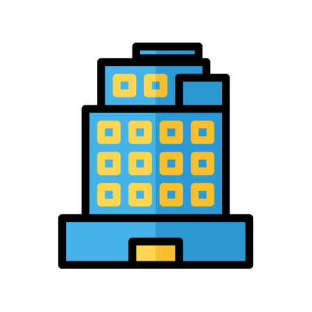illustration vector icon building flat line style collection vector. More items by vector squad More items by vector squadのイラスト素材
