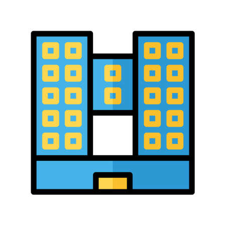 illustration vector icon building flat line style collection vector. More items by vector squad More items by vector squadのイラスト素材