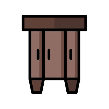 illustration vector icon wardrobe flat line style collection vector. More items by vector squad
 More items by vector squad. pixel perfect.のイラスト素材