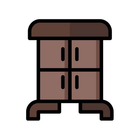 illustration vector icon wardrobe flat line style collection vector. More items by vector squad
 More items by vector squad. pixel perfect.のイラスト素材