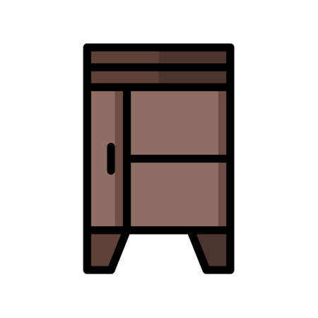 illustration vector icon wardrobe flat line style collection vector. More items by vector squad
 More items by vector squad. pixel perfect.のイラスト素材