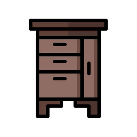 illustration vector icon wardrobe flat line style collection vector. More items by vector squad
 More items by vector squad. pixel perfect.のイラスト素材
