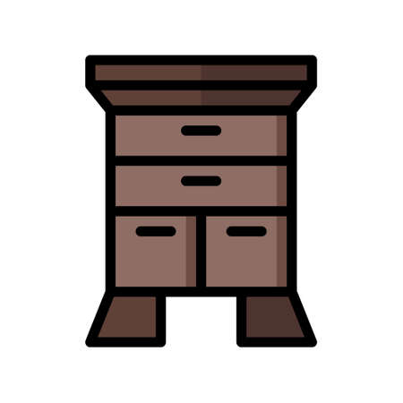 illustration vector icon wardrobe flat line style collection vector. More items by vector squad
 More items by vector squad. pixel perfect.のイラスト素材