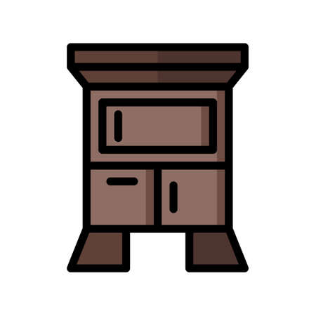 illustration vector icon wardrobe flat line style collection vector. More items by vector squad
 More items by vector squad. pixel perfect.のイラスト素材