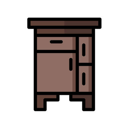 illustration vector icon wardrobe flat line style collection vector. More items by vector squad
 More items by vector squad. pixel perfect.のイラスト素材