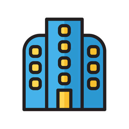 illustration vector icon building flat line style collection vector. More items by vector squad
 More items by vector squad pixel perfect.のイラスト素材