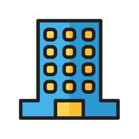 illustration vector icon building flat line style collection vector. More items by vector squad
 More items by vector squad pixel perfect.のイラスト素材