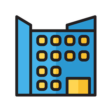 illustration vector icon building flat line style collection vector. More items by vector squad
 More items by vector squad pixel perfect.のイラスト素材