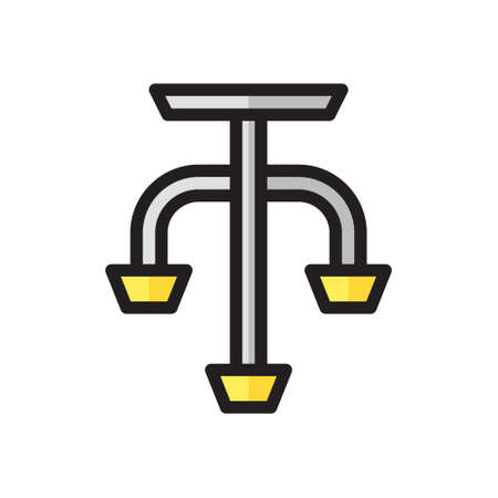 illustration vector chandelier flat line style collection vector. More items by vector squad
 More items by vector squad. pixel perfect.のイラスト素材