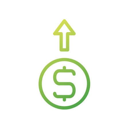 illustration vector and logo money gradient style. icon on white background. Icon sign from modern collection for mobile concept and web apps design. Nice design perfect.のイラスト素材