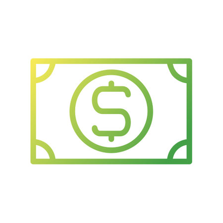 illustration vector and logo money gradient style. icon on white background. Icon sign from modern collection for mobile concept and web apps design. Nice design perfect.のイラスト素材