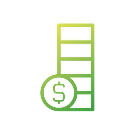 illustration vector and logo money gradient style. icon on white background. Icon sign from modern collection for mobile concept and web apps design. Nice design perfect.のイラスト素材