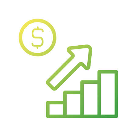 illustration vector and logo money gradient style. icon on white background. Icon sign from modern collection for mobile concept and web apps design. Nice design perfect.のイラスト素材