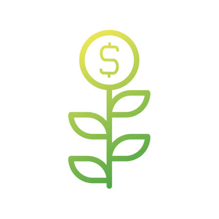 illustration vector and logo money gradient style. icon on white background. Icon sign from modern collection for mobile concept and web apps design. Nice design perfect.のイラスト素材