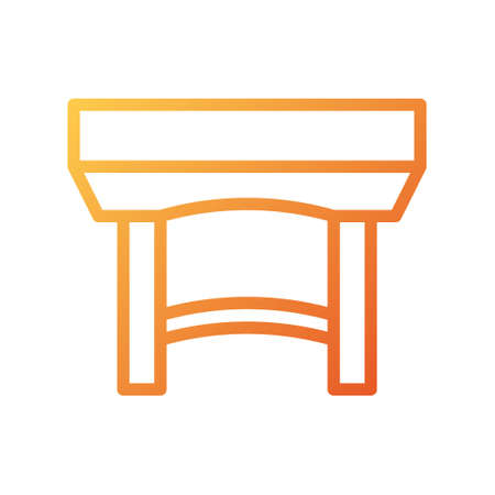 illustration vector and logo table gradient style. icon on white background. Icon sign from modern collection for mobile concept and web apps design. Nice design perfect.のイラスト素材