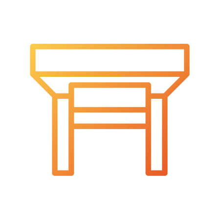 illustration vector and logo table gradient style. icon on white background. Icon sign from modern collection for mobile concept and web apps design. Nice design perfect.のイラスト素材