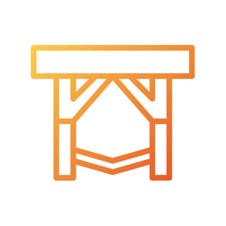 illustration vector and logo table gradient style. icon on white background. Icon sign from modern collection for mobile concept and web apps design. Nice design perfect.のイラスト素材