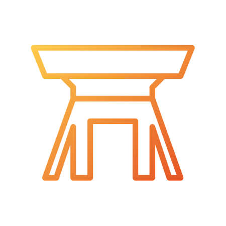 illustration vector and logo table gradient style. icon on white background. Icon sign from modern collection for mobile concept and web apps design. Nice design perfect.のイラスト素材