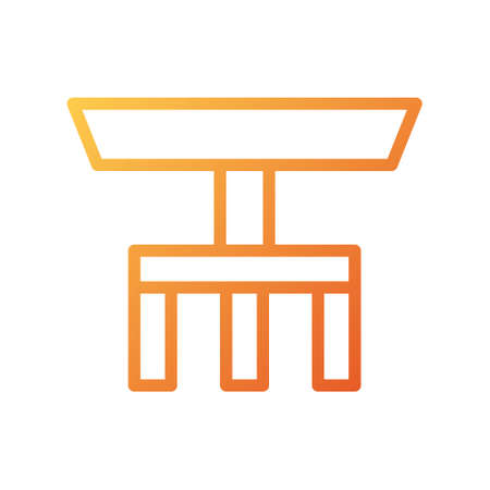 illustration vector and logo table gradient style. icon on white background. Icon sign from modern collection for mobile concept and web apps design. Nice design perfect.のイラスト素材