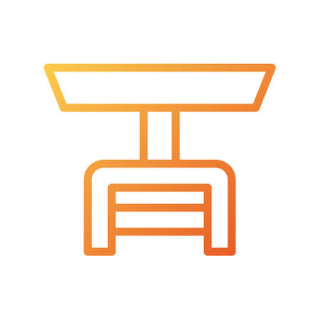 illustration vector and logo table gradient style. icon on white background. Icon sign from modern collection for mobile concept and web apps design. Nice design perfect.のイラスト素材