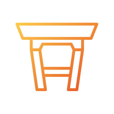 illustration vector and logo table gradient style. icon on white background. Icon sign from modern collection for mobile concept and web apps design. Nice design perfect.のイラスト素材